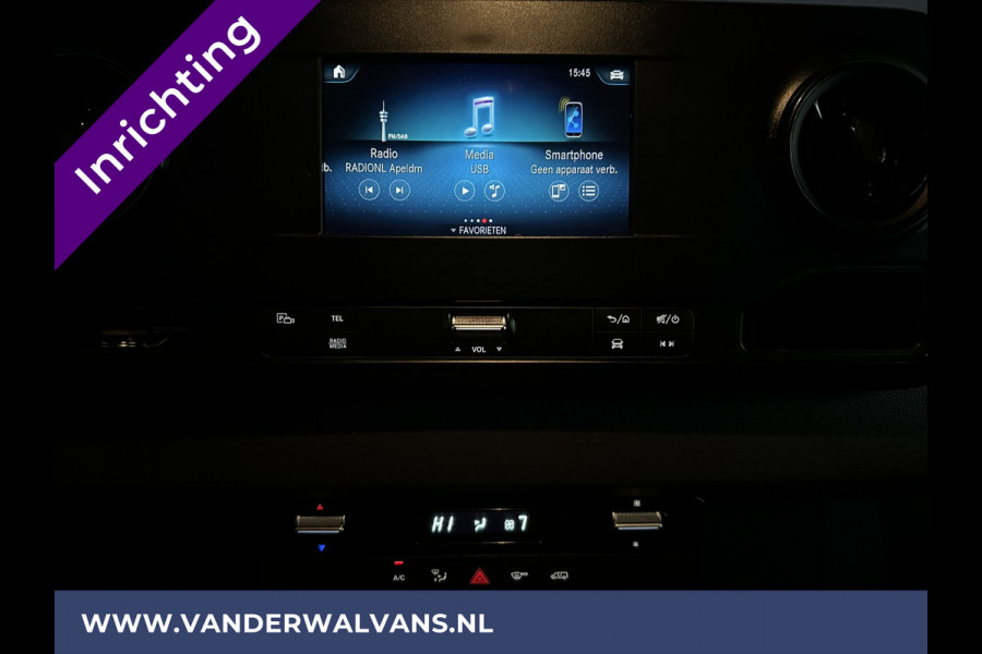 Mercedes-Benz Sprinter 316 CDI 164pk L2H2 inrichting Euro6 Airco | 2800kg Trekhaak | Camera | Apple Carplay | Parkeersensoren inklapbare spiegels, standkachel, cruisecontrol, MBUX, Android auto