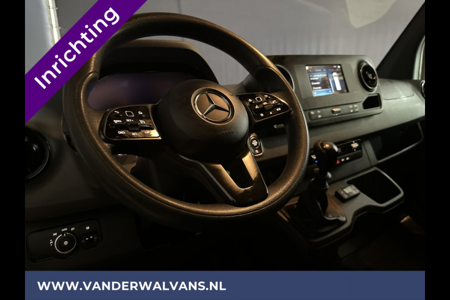 Mercedes-Benz Sprinter 316 CDI 164pk L2H2 inrichting Euro6 Airco | 2800kg Trekhaak | Camera | Apple Carplay | Parkeersensoren inklapbare spiegels, standkachel, cruisecontrol, MBUX, Android auto