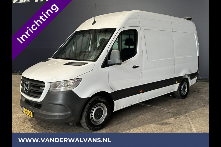 Mercedes-Benz Sprinter 316 CDI 164pk L2H2 inrichting Euro6 Airco | 2800kg Trekhaak | Camera | Apple Carplay | Parkeersensoren inklapbare spiegels, standkachel, cruisecontrol, MBUX, Android auto