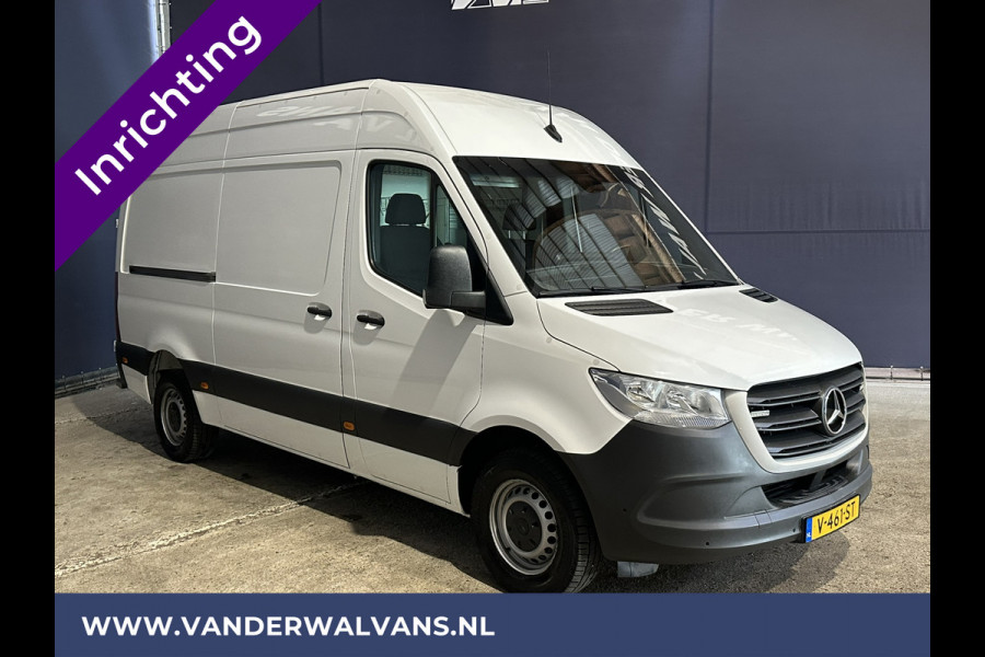 Mercedes-Benz Sprinter 316 CDI 164pk L2H2 inrichting Euro6 Airco | 2800kg Trekhaak | Camera | Apple Carplay | Parkeersensoren inklapbare spiegels, standkachel, cruisecontrol, MBUX, Android auto