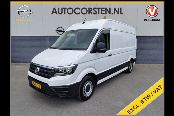 Volkswagen Crafter 30 2.0TDI L3H2 Airco Camera Navi Ingebouwd kantoor Bluetooth EURO6 Betonplex vloer Wandbekleding Schuifdeur Buro 2.500kg trekvermogen keurige bus!