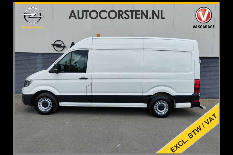 Volkswagen Crafter 30 2.0TDI L3H2 Airco Camera Navi Ingebouwd kantoor Bluetooth EURO6 Betonplex vloer Wandbekleding Schuifdeur Buro 2.500kg trekvermogen keurige bus!