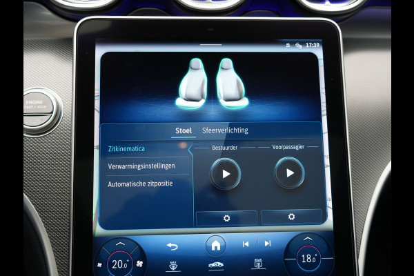 Mercedes-Benz C-Klasse Estate 300 e AMG Line Plug in Hybrid Selenite Magno PHEV | Panodak | Trekhaak af Fabriek | Adaptive Cruise | Elektrische Stoelen met  Memory | Carplay | Sfeerverlichting | MBUX | Navigatie | 360 Camera | DAB | Virtual |