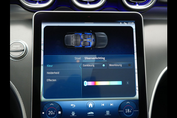 Mercedes-Benz C-Klasse Estate 300 e AMG Line Plug in Hybrid Selenite Magno PHEV | Panodak | Trekhaak af Fabriek | Adaptive Cruise | Elektrische Stoelen met  Memory | Carplay | Sfeerverlichting | MBUX | Navigatie | 360 Camera | DAB | Virtual |