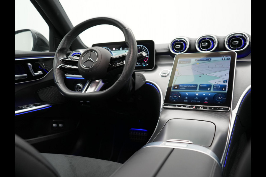 Mercedes-Benz C-Klasse Estate 300 e AMG Line Plug in Hybrid Selenite Magno PHEV | Panodak | Trekhaak af Fabriek | Adaptive Cruise | Elektrische Stoelen met  Memory | Carplay | Sfeerverlichting | MBUX | Navigatie | 360 Camera | DAB | Virtual |