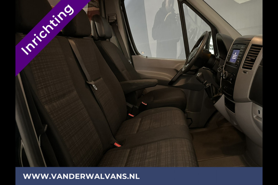 Mercedes-Benz Sprinter 316 CDI 163 pk L2H2 inrichting Euro6 Airco | Stoelverwarming | Cruiscontrol | Trekhaak Chauffeursstoel, Parkeersensoren, Bijrijdersbank