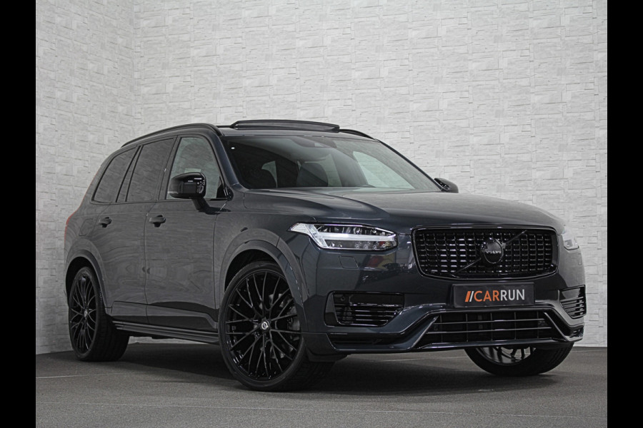 Volvo XC90 455pk T8 AWD R-Design Long Range | Ultimate Dark | Luchtvering | 360 Camera | Bowers & Wilkins | Panorama | Pilot-Assist | ACC | Stoel Massage & Ventilatie | Dubbel glas | Head-Up | Memory | Trekhaak | Sportstoelen | Keyless-Entry | Stuurwiel Verwarmd |