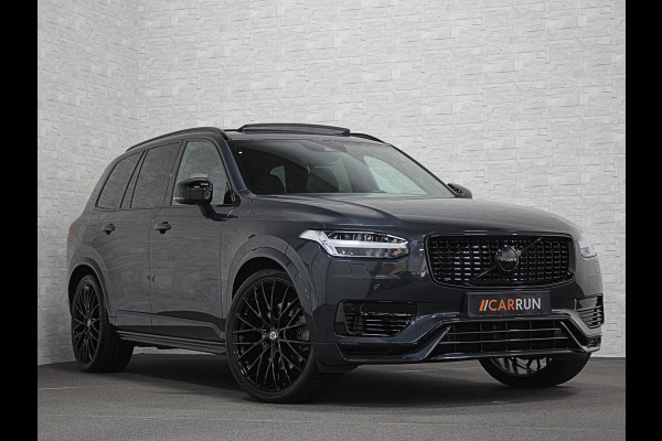 Volvo XC90 455pk T8 AWD R-Design Long Range | Ultimate Dark | Luchtvering | 360 Camera | Bowers & Wilkins | Panorama | Pilot-Assist | ACC | Stoel Massage & Ventilatie | Dubbel glas | Head-Up | Memory | Trekhaak | Sportstoelen | Keyless-Entry | Stuurwiel Verwarmd |