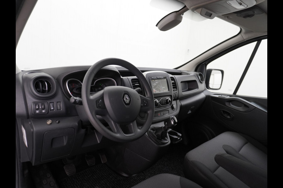 Renault Trafic 1.6dCi 96 T29 L1H1 3-Persoons Trekhaak Ecc Navi Camera Regen/Lichtsensor Cruise Control Pdc Bluetooth Led Schuifdeur Betonplex vloer Wandbekleding Comfort 1e Eigenaar Euro 6 Facelift model 2.000kg trekvermogen