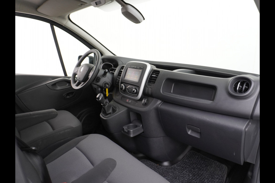 Renault Trafic 1.6dCi 96 T29 L1H1 3-Persoons Trekhaak Ecc Navi Camera Regen/Lichtsensor Cruise Control Pdc Bluetooth Led Schuifdeur Betonplex vloer Wandbekleding Comfort 1e Eigenaar Euro 6 Facelift model 2.000kg trekvermogen