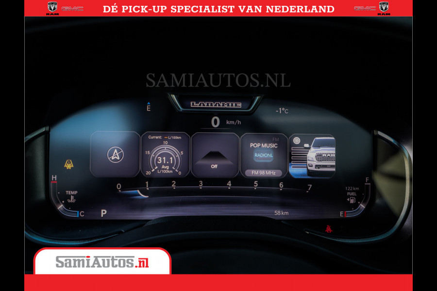 Dodge Ram Laramie Night | Face Lift | 420Pk 636 Nn | Extra Groot Scherm + Passagiers Scherm | Comfortabele Dubbele Cabine met Royale 5 Zitplaatsen | Nu Leverbaar uit Voorraad | Voorraad Nr 2223 - 5047