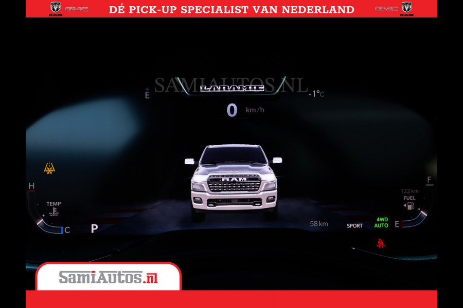 Dodge Ram Laramie Night | Face Lift | 420Pk 636 Nn | Extra Groot Scherm + Passagiers Scherm | Comfortabele Dubbele Cabine met Royale 5 Zitplaatsen | Nu Leverbaar uit Voorraad | Voorraad Nr 2223 - 5047