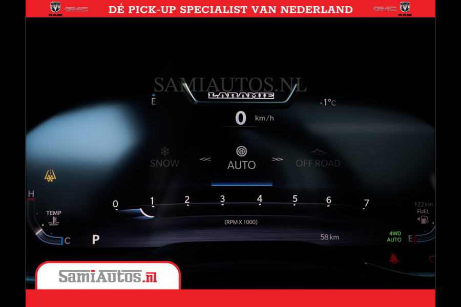 Dodge Ram Laramie Night | Face Lift | 420Pk 636 Nn | Extra Groot Scherm + Passagiers Scherm | Comfortabele Dubbele Cabine met Royale 5 Zitplaatsen | Nu Leverbaar uit Voorraad | Voorraad Nr 2223 - 5047