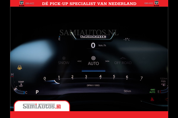 Dodge Ram Laramie Night | Face Lift | 420Pk 636 Nn | Extra Groot Scherm + Passagiers Scherm | Comfortabele Dubbele Cabine met Royale 5 Zitplaatsen | Nu Leverbaar uit Voorraad | Voorraad Nr 2223 - 5047