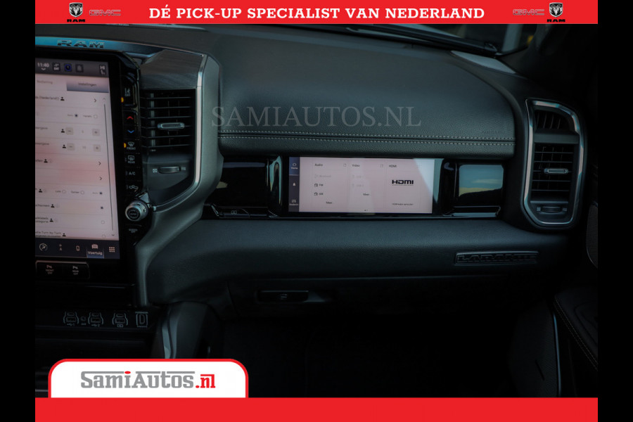 Dodge Ram Laramie Night | Face Lift | 420Pk 636 Nn | Extra Groot Scherm + Passagiers Scherm | Comfortabele Dubbele Cabine met Royale 5 Zitplaatsen | Nu Leverbaar uit Voorraad | Voorraad Nr 2223 - 5047