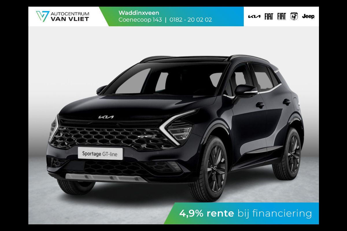 Kia Sportage 1.6 T-GDi Plug-in Hybrid AWD GT-Line | Direct leverbaar | Clima | Stoel-/stuurverwarming | Schuif-/kanteldak | Carplay | Navi | Adapt. Cruise | 19'' Kia Sportage 1.6 T-GDi Plug-in Hybrid AWD GT-Line | Direct leverbaar | Clima | Stoel-/stuurverwarming | Schuif-/kanteldak | Carplay | Navi | Adapt. Cruise | 19''