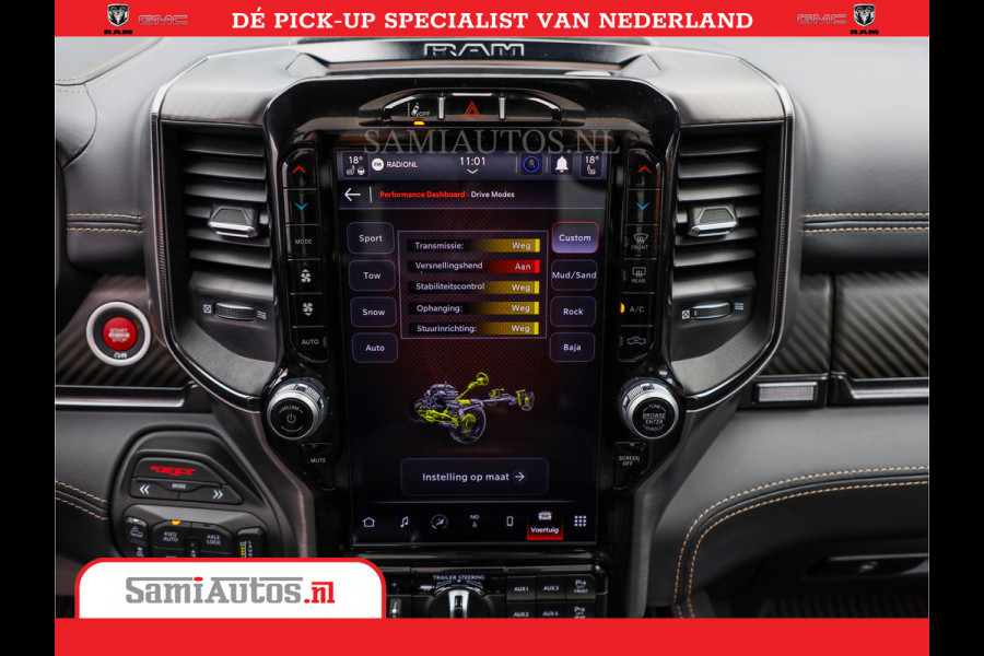 Dodge Ram 1500 TRX | 6.2 V8 712PK | Final Edition | All-In Prijs | Beschikt over alle opties | Comfortabele Dubbele Cabine met Royale 5 Zitplaatsen | BPM vrij | Nu Leverbaar uit Voorraad | Voorraad Nr 2121 - 4420