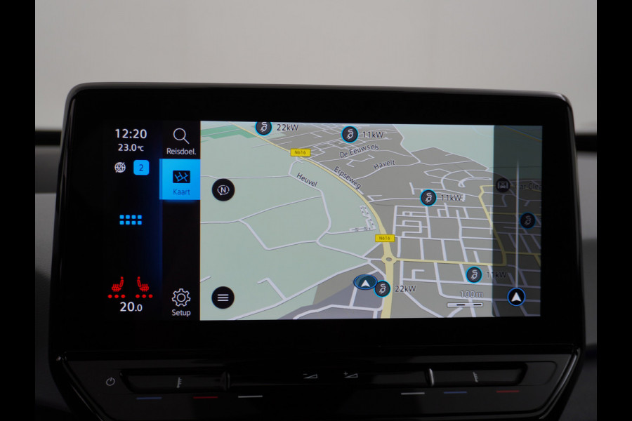 Volkswagen ID.3 58kWh 204PK Navi-Pro Adap.Cruise Lmv 18" Camera Apple Carplay Android Auto Stoel-Stuurverwarming Cruise Control Pdc Dab Keyless  DAB+ Bluetooth Regensensor Rijstrooksensor Verkeersbord detectie €41.600,- Nieuw! Grootste accu