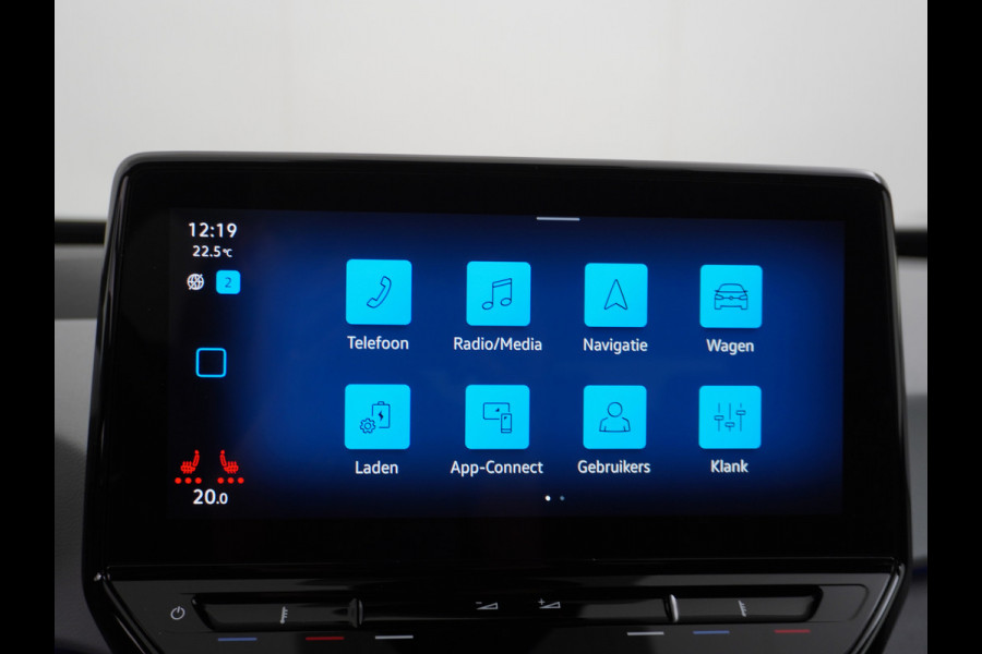 Volkswagen ID.3 58kWh 204PK Navi-Pro Adap.Cruise Lmv 18" Camera Apple Carplay Android Auto Stoel-Stuurverwarming Cruise Control Pdc Dab Keyless  DAB+ Bluetooth Regensensor Rijstrooksensor Verkeersbord detectie €41.600,- Nieuw! Grootste accu