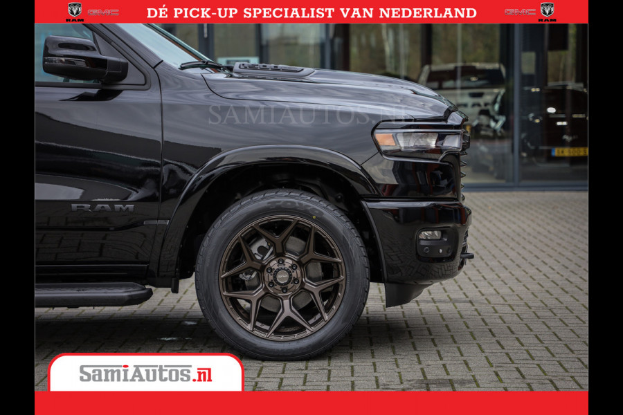 Dodge Ram Laramie Night | Face Lift | 420Pk 636 Nn | Extra Groot Scherm + Passagiers Scherm | Comfortabele Dubbele Cabine met Royale 5 Zitplaatsen | BPM vrij | Nu Leverbaar uit Voorraad | Voorraad Nr  2220 - 5039