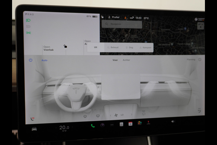Tesla Model 3 RWD SR+ 60kWh 325PK Lmv 18" AutoPilot Leder PanoDak Adaptive-Cruise Lmv Camera's Elektr.-Stuur+Stoelen+Spiegels+Geheugen+Easy-En Navi LED Comfortstoelen ACC DAB Keyless en Voorverwarmen interieur via App One-Pedal-Drive Origineel Nederlandse auto tot 11kw laden thuis! Garantie Accu tot 10-12-2027 max 160.000km 1.584kg licht!