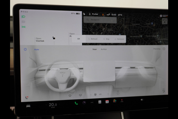 Tesla Model 3 RWD SR+ 60kWh 325PK Lmv 18" AutoPilot Leder PanoDak Adaptive-Cruise Lmv Camera's Elektr.-Stuur+Stoelen+Spiegels+Geheugen+Easy-En Navi LED Comfortstoelen ACC DAB Keyless en Voorverwarmen interieur via App One-Pedal-Drive Origineel Nederlandse auto tot 11kw laden thuis! Garantie Accu tot 10-12-2027 max 160.000km 1.584kg licht!