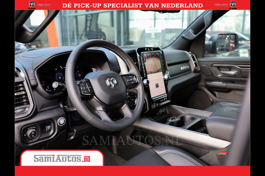 Dodge Ram 1500 Laramie Night 5,7 V8 402PK | Krachtige Hemi | Zeer Rijk Uitgevoerd | Comfortabele Dubbele Cabine met Royale 5 Zitplaatsen | BPM vrij | Nu Leverbaar uit Voorraad | Voorraad Nr 2371 - 2297