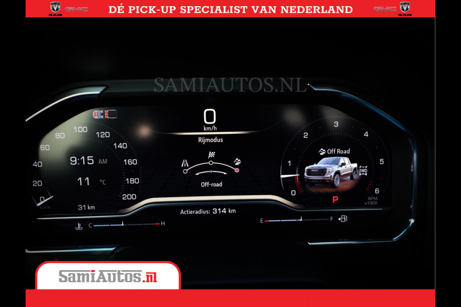 GMC Sierra AT4 6.2 V8 | Prijs Compleet met Garantie en Lpg en Rijklaarmaak kosten | Dubbele Cabine met Royale 5 Zitplaatsen | BPM vrij | Nu Leverbaar uit Voorraad | Voorraad Nr 2240 -  8364 |