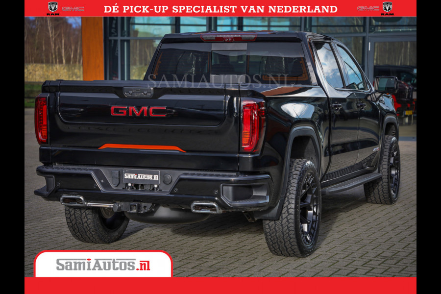 GMC Sierra AT4 6.2 V8 | Prijs Compleet met Garantie en Lpg en Rijklaarmaak kosten | Dubbele Cabine met Royale 5 Zitplaatsen | BPM vrij | Nu Leverbaar uit Voorraad | Voorraad Nr 2240 -  8364 |