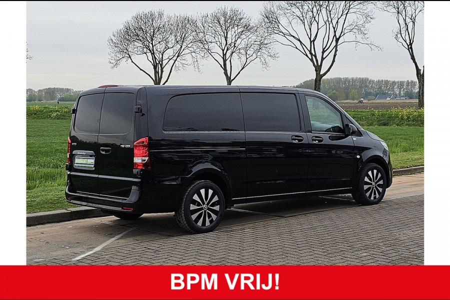 Mercedes-Benz Vito 116 CDI L3 2x-Zijdeur LED SELECT Navi Airco Automaat Bumpers-Kleur Lm-Velgen 3-Zits/ Leer DEMO BPM-Vrij!