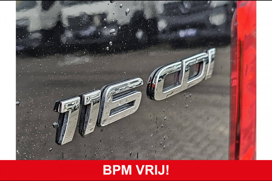 Mercedes-Benz Vito 116 CDI L3 2x-Zijdeur LED SELECT Navi Airco Automaat Bumpers-Kleur Lm-Velgen 3-Zits/ Leer DEMO BPM-Vrij!