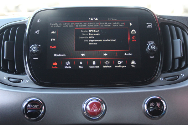 Fiat 500C TwinAir Turbo Sport 105 PK! Cabrio | Navi | Climate Control | CarPlay/Android Auto | Cruise controle