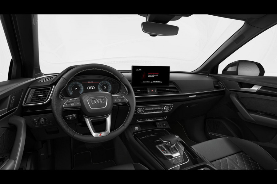 Audi Q5 Sportback 55 TFSI e S edition Competition quattro 367 pk S-tronic | Verlengde garantie | Navigatie | Panoramadak | Trekhaak (wegklapbaar) | Parkeersensoren (Park assist) | Rondomzicht camera | Bang & Olufsen | Stoelverwarming |