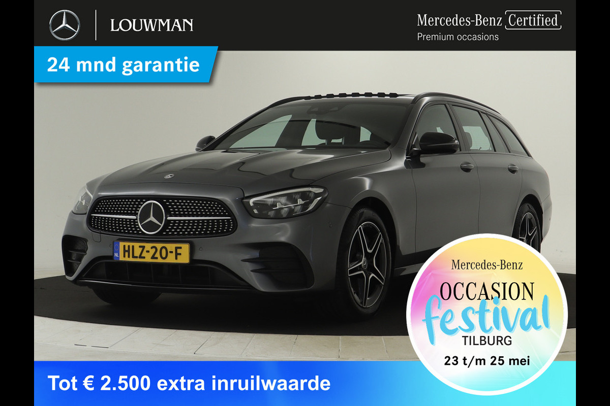 Mercedes-Benz E-Klasse Estate 300 e AMG Plug-In Hybride | AMG Line | Night Pakket | Schuif-Kanteldak | Rij-assistentiepakket Plus | Spiegel Pakket | Inclusief 24 maanden MB Certified garantie voor Europa. Mercedes-Benz E-Klasse Estate 300 e AMG Plug-In Hybride | AMG Line | Night Pakket | Schuif-Kanteldak | Rij-assistentiepakket Plus | Spiegel Pakket | Inclusief 24 maanden MB Certified garantie voor Europa.