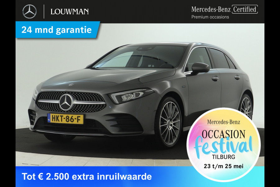 Mercedes-Benz A-Klasse 250 e AMG Plug-In Hybride | AMG Line | 19 AMG Velgen | Dosehoek Assist | Achteruitrijcamera | Inclusief 24 maanden MB Certified garantie voor Europa.