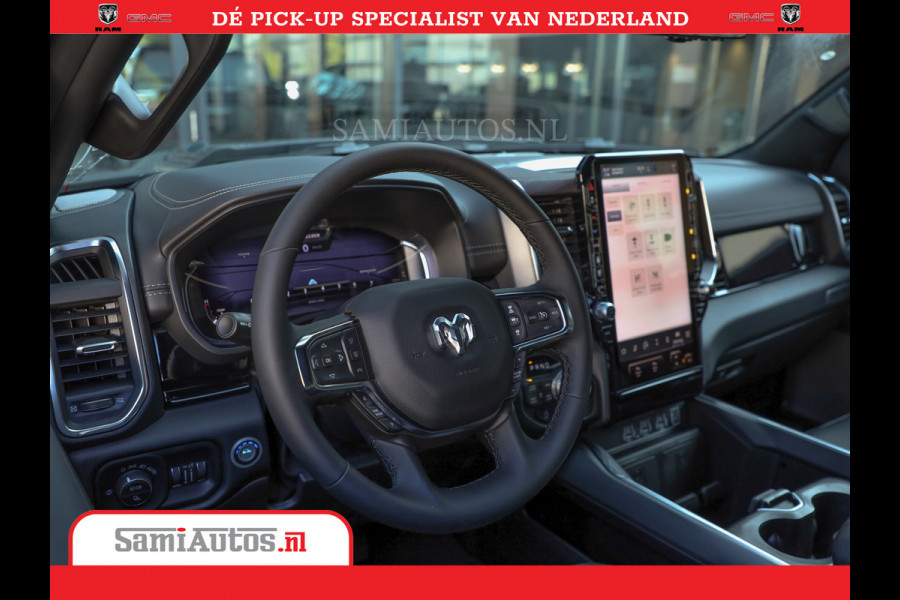 Dodge Ram 1500 Night Premium | Full Option | De Meest Luxe Pick-Up in zijn Klasse | 14.4 Inch Display | Luchtvering | 420PK 636 Nm | Comfortabele Dubbele Cabine met Royale 5 Zitplaatsen | BPM vrij | Nu Leverbaar uit Voorraad | Voorraad Nr 2233 - 7672