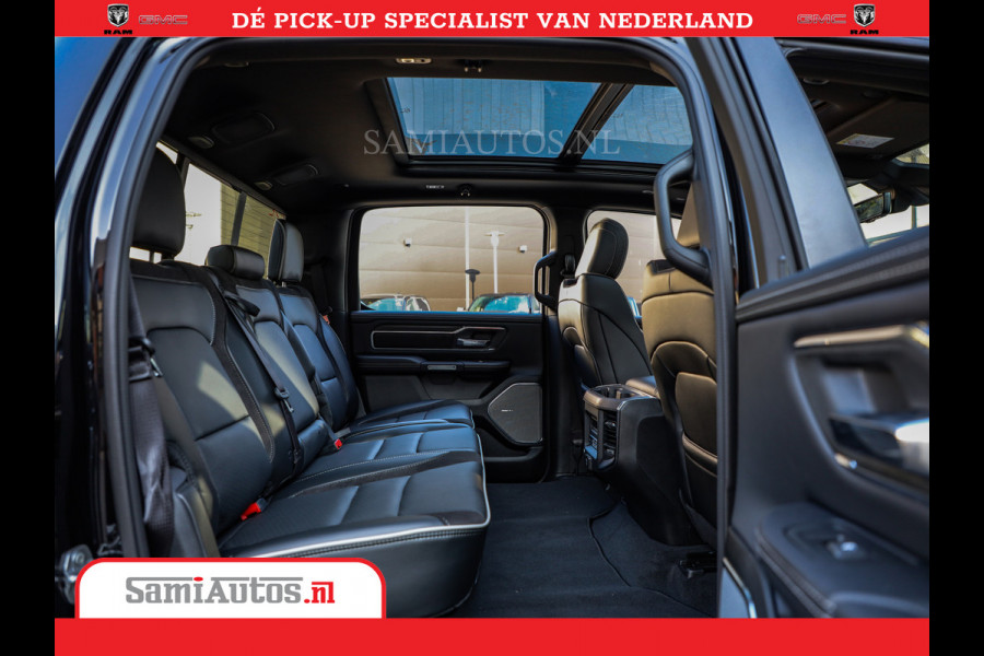 Dodge Ram 1500 Night Premium | Full Option | De Meest Luxe Pick-Up in zijn Klasse | 14.4 Inch Display | Luchtvering | 420PK 636 Nm | Comfortabele Dubbele Cabine met Royale 5 Zitplaatsen | BPM vrij | Nu Leverbaar uit Voorraad | Voorraad Nr 2233 - 7672