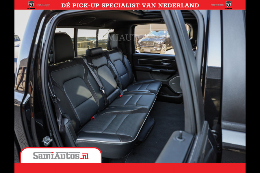 Dodge Ram 1500 Night Premium | Full Option | De Meest Luxe Pick-Up in zijn Klasse | 14.4 Inch Display | Luchtvering | 420PK 636 Nm | Comfortabele Dubbele Cabine met Royale 5 Zitplaatsen | BPM vrij | Nu Leverbaar uit Voorraad | Voorraad Nr 2233 - 7672