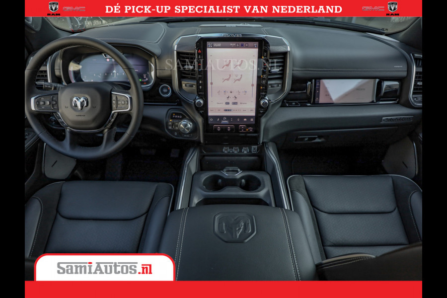 Dodge Ram 1500 Night Premium | Full Option | De Meest Luxe Pick-Up in zijn Klasse | 14.4 Inch Display | Luchtvering | 420PK 636 Nm | Comfortabele Dubbele Cabine met Royale 5 Zitplaatsen | BPM vrij | Nu Leverbaar uit Voorraad | Voorraad Nr 2233 - 7672