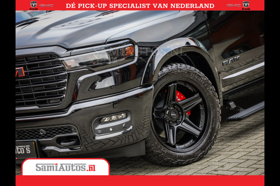 Dodge Ram 1500 Night Premium | Full Option | De Meest Luxe Pick-Up in zijn Klasse | 14.4 Inch Display | Luchtvering | 420PK 636 Nm | Comfortabele Dubbele Cabine met Royale 5 Zitplaatsen | BPM vrij | Nu Leverbaar uit Voorraad | Voorraad Nr 2233 - 7672
