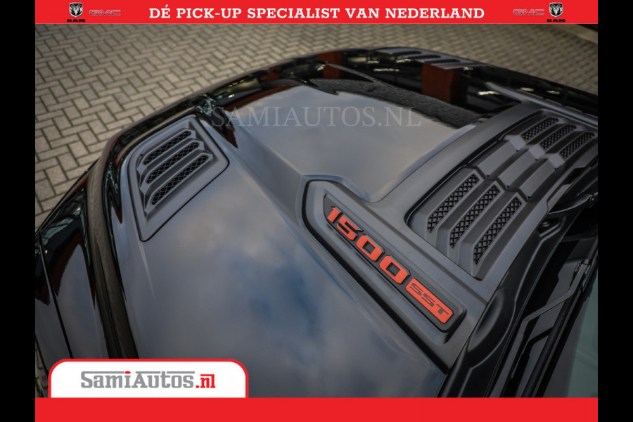 Dodge Ram 1500 Night Premium | Full Option | De Meest Luxe Pick-Up in zijn Klasse | 14.4 Inch Display | Luchtvering | 420PK 636 Nm | Comfortabele Dubbele Cabine met Royale 5 Zitplaatsen | BPM vrij | Nu Leverbaar uit Voorraad | Voorraad Nr 2233 - 7672
