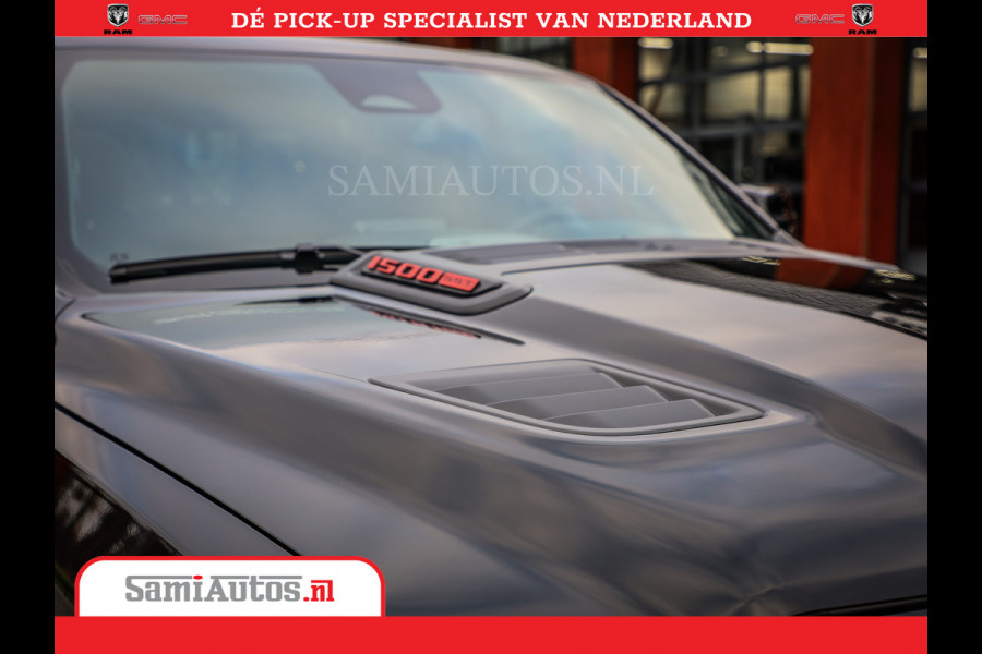 Dodge Ram 1500 Night Premium | Full Option | De Meest Luxe Pick-Up in zijn Klasse | 14.4 Inch Display | Luchtvering | 420PK 636 Nm | Comfortabele Dubbele Cabine met Royale 5 Zitplaatsen | BPM vrij | Nu Leverbaar uit Voorraad | Voorraad Nr 2233 - 7672