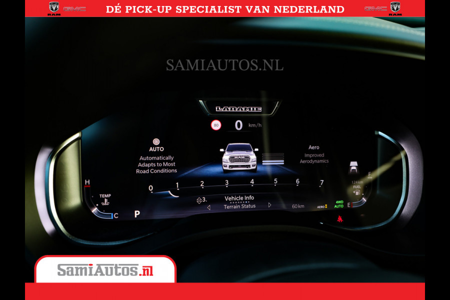Dodge Ram 1500 Night Premium | Full Option | De Meest Luxe Pick-Up in zijn Klasse | 14.4 Inch Display | Luchtvering | 420PK 636 Nm | Comfortabele Dubbele Cabine met Royale 5 Zitplaatsen | BPM vrij | Nu Leverbaar uit Voorraad | Voorraad Nr 2233 - 7672