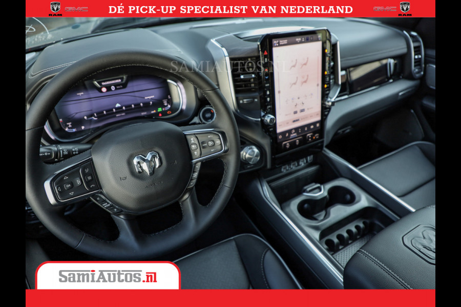 Dodge Ram 1500 Night Premium | Full Option | De Meest Luxe Pick-Up in zijn Klasse | 14.4 Inch Display | Luchtvering | 420PK 636 Nm | Comfortabele Dubbele Cabine met Royale 5 Zitplaatsen | BPM vrij | Nu Leverbaar uit Voorraad | Voorraad Nr 2233 - 7672