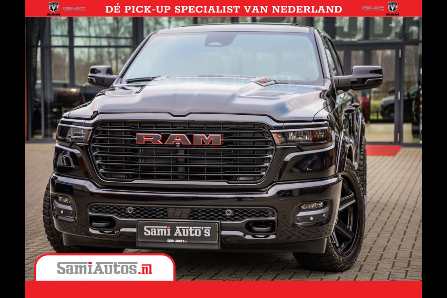 Dodge Ram 1500 Night Premium | Full Option | De Meest Luxe Pick-Up in zijn Klasse | 14.4 Inch Display | Luchtvering | 420PK 636 Nm | Comfortabele Dubbele Cabine met Royale 5 Zitplaatsen | BPM vrij | Nu Leverbaar uit Voorraad | Voorraad Nr 2233 - 7672