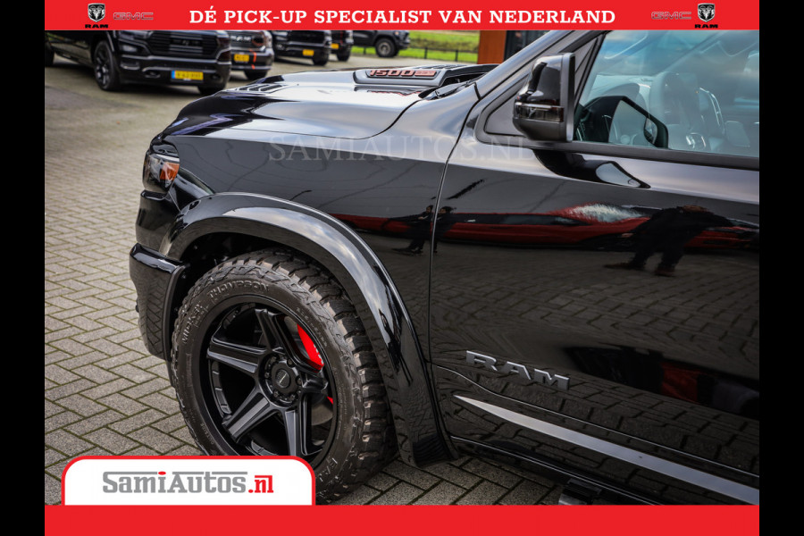Dodge Ram 1500 Night Premium | Full Option | De Meest Luxe Pick-Up in zijn Klasse | 14.4 Inch Display | Luchtvering | 420PK 636 Nm | Comfortabele Dubbele Cabine met Royale 5 Zitplaatsen | BPM vrij | Nu Leverbaar uit Voorraad | Voorraad Nr 2233 - 7672