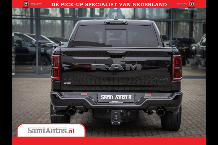Dodge Ram 1500 Limited Demo Night High Output 540HP 706Nm | Massage + Full Option | De Meest Luxe en Volle Pick-Up in zijn Klasse | Comfortabele Dubbele Cabine met Royale 5 Zitplaatsen | BPM vrij | Nu Leverbaar uit Voorraad | Voorraad Nr 2263 - V76JVF