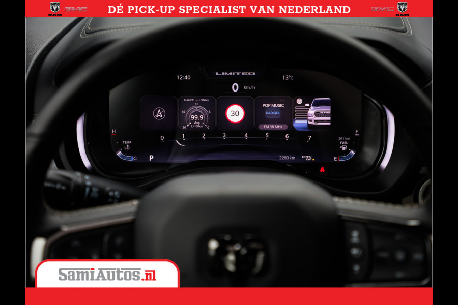 Dodge Ram 1500 LIMITED H.O | 540 PK | Z.G.A.N | DEZE RAM BESCHIKT OVER ALLE BESCHIKBARE OPTIES | Comfortabele Dubbele Cabine met Royale 5 Zitplaatsen | BPM vrij | Nu Leverbaar uit Voorraad | Voorraad Nr 2265 - V77JVF