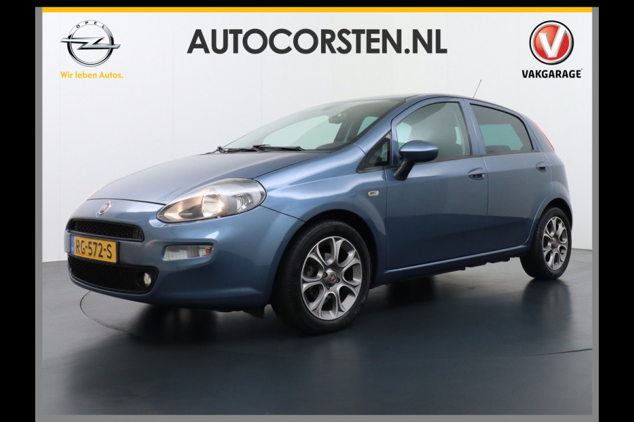 Fiat Punto Evo 100Pk 5Drs Navi Ecc Cruise Control Carkitt Pdc Bluetooth USB Lmv 16" City Steer Mistlampen Sempre 4X Elek.Raam + Elek.Spiegels 6-Versnellingen Blue&Me Dim.B.Spiegel 0.9 TwinAir Keurig onderhouden Fiat! Zeer Compleet!