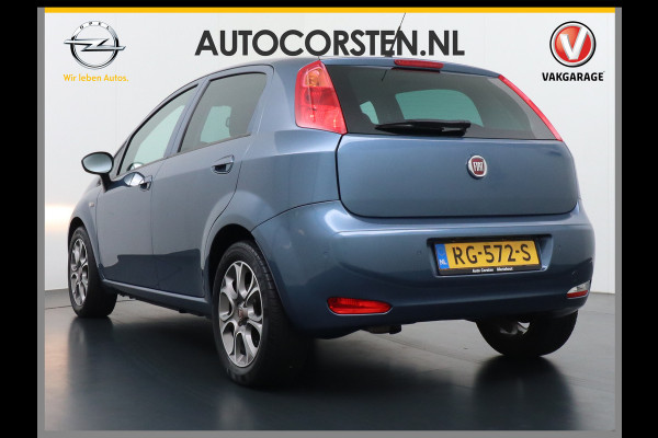Fiat Punto Evo 100Pk 5Drs Navi Ecc Cruise Control Carkitt Pdc Bluetooth USB Lmv 16" City Steer Mistlampen Sempre 4X Elek.Raam + Elek.Spiegels 6-Versnellingen Blue&Me Dim.B.Spiegel 0.9 TwinAir Keurig onderhouden Fiat! Zeer Compleet!